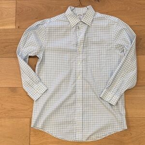 Brooks Brothers Blue and White Check Dress Shirt